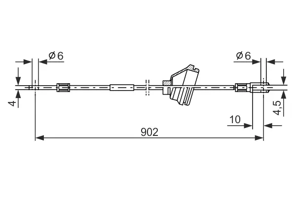 BOSCH O VOLVO Трос ручного тормоза задн. прав. 740-760-940-960 bosch 1987477349