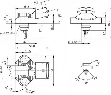 OPEL Датчик давления Combo, Zafira, 1,6CNG 05-, FIAT Doblo1,4 Natural Power 10- bosch 0261230249