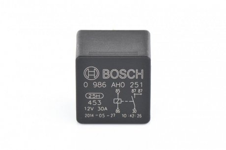 Реле 12 V 30 A bosch 0986AH0251