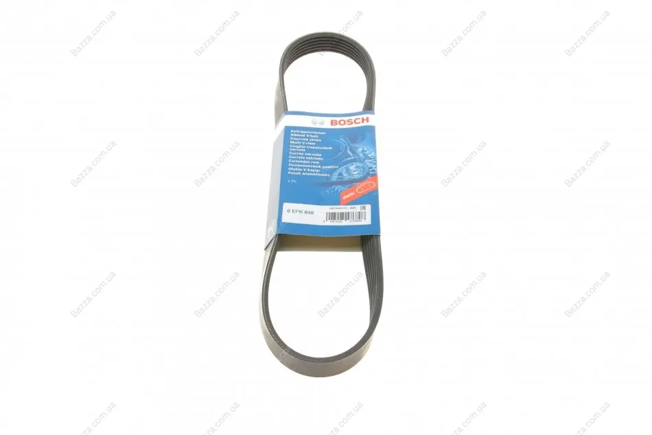 BOSCH Ремень П-клиновой 6EPK848 (Elastic) CITROEN C-Elysse 1,2VTi Bosch 1987946155 (фото 1)