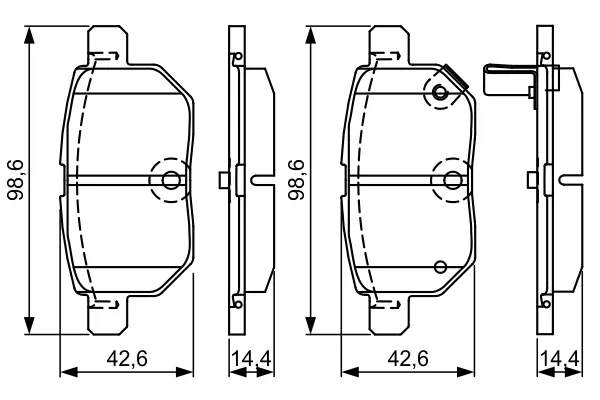 BOSCH Тормозные кол. зад. Toyota Yaris, IQ, AURIS 07 - Bosch 0986495286 (фото 1)