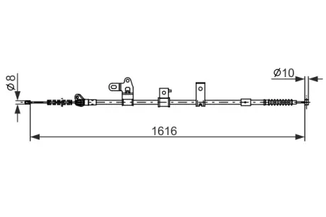 BOSCH TOYOTA Трос ручного тормоза зад. лев. Corola -07 Bosch 1987482307