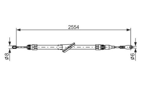 Трос ручного гальм. DB C202 bosch 1987477699 на Мерседес C-Class S202