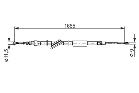 BOSCH Трос торм. зад. лев. прав. AUDI TT -06 Bosch 1987477249