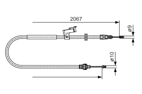 BOSCH Трос торм. зад. прав. FORD GALAXY Bosch 1987482134