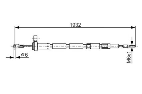 VOLVO трос ручного гальма 240-260 75- bosch 1987477346 на Вольво 240