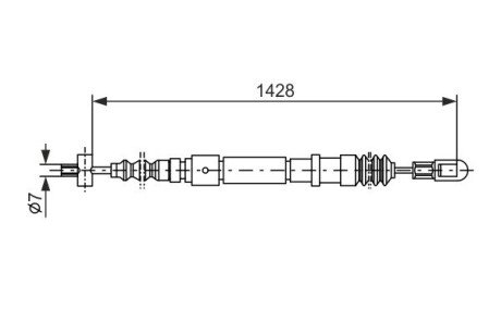 VOLVO трос ручного гальма 480-440 87- bosch 1987477353 на Вольво 440