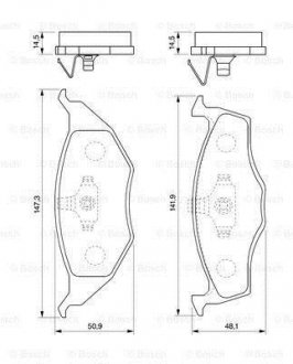 Передні тормозні (гальмівні) колодки bosch 0986424502