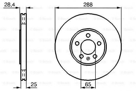 Вентилируемый тормозной диск bosch 0986478619