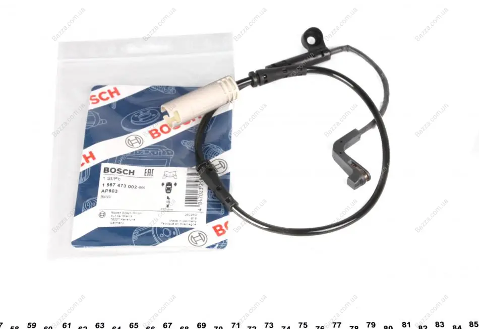Датчик износа колодок передн. BMW 5 (E60. E61), 6 (E63, E64) (пр-во) bosch 1987473002