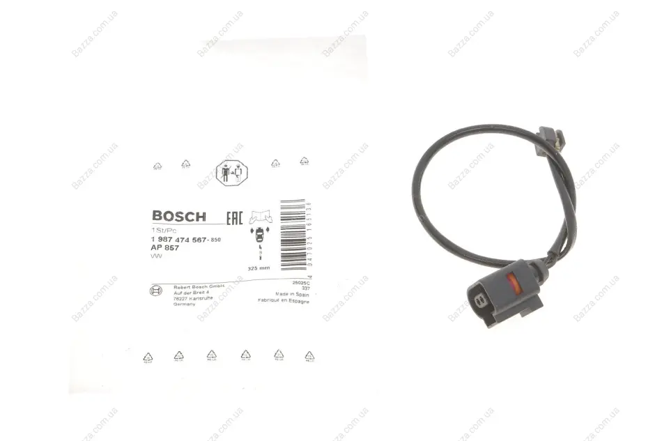 Датчик износа тормозных колодок VW TOUAREG (пр-во) Bosch 1987474567 (фото 1)