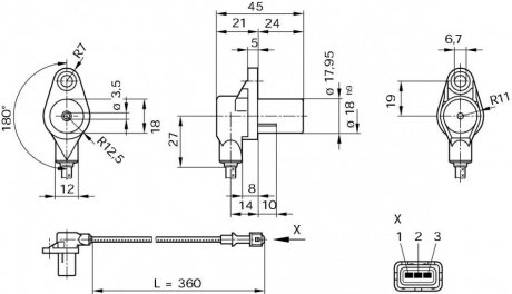 Датчик обертів колінвалу bosch 0 261 210 104