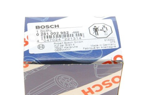 Датчик тиску палива bosch 0281002982