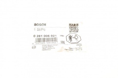 Датчик тиску палива bosch 0 281 006 021