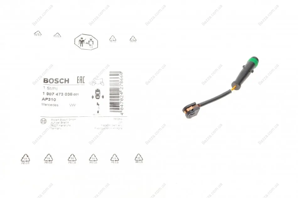 Датчик зносу гальмівних колодок Bosch 1 987 473 038 (фото 1)