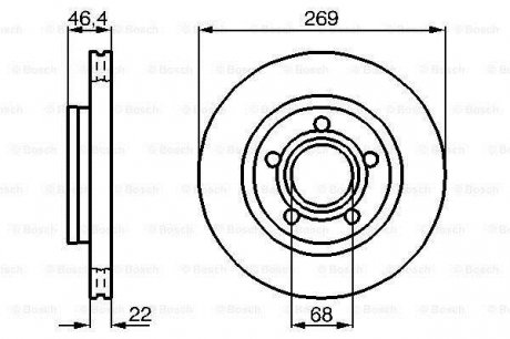 Вентильований гальмівний диск bosch 0 986 478 574