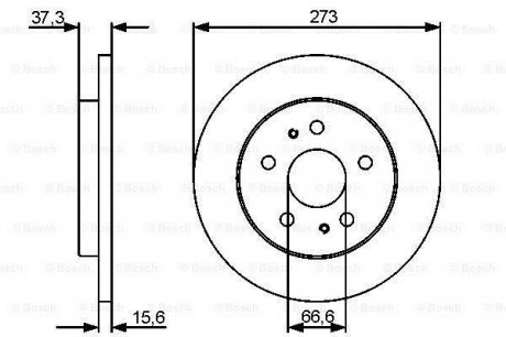 Передній гальмівний (тормозний) диск bosch 0 986 479 432
