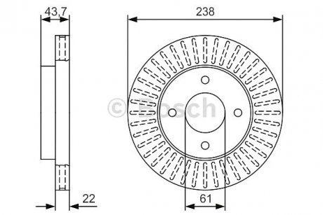 Вентилируемый тормозной диск bosch 0 986 479 T42