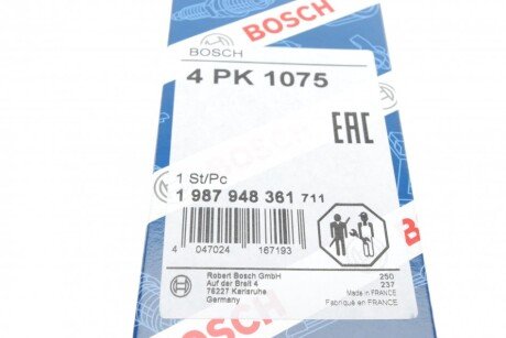 Дорiжковий ремінь 4PK1075 bosch 1 987 948 361