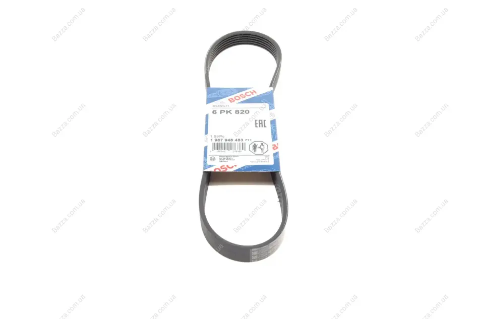 Дорiжковий ремінь 6PK820 bosch 1 987 948 483