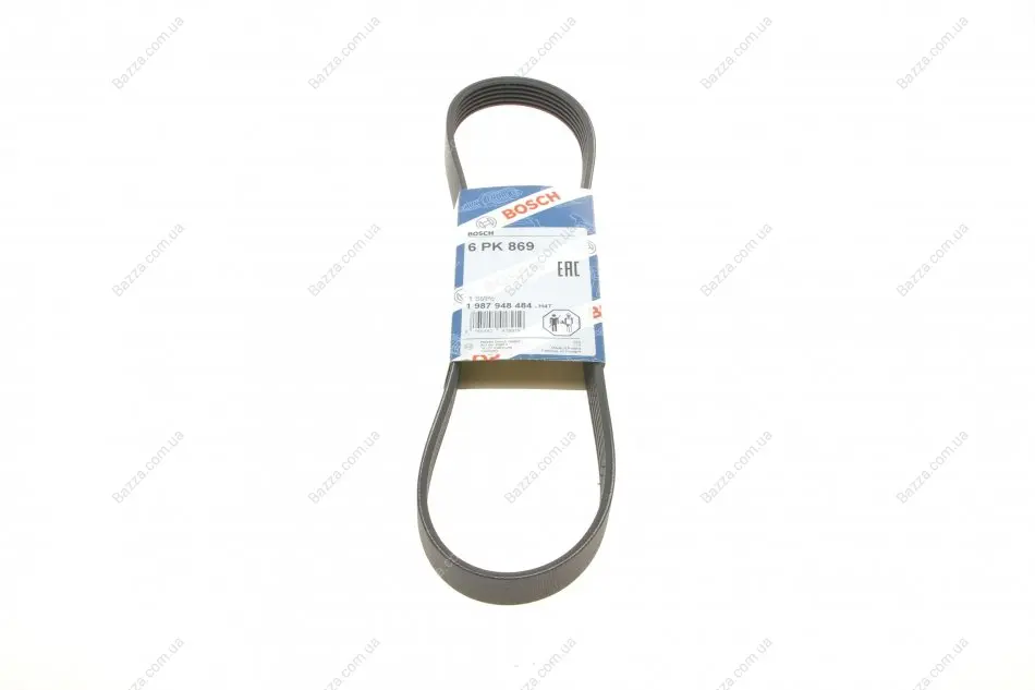 Дорiжковий ремінь 6PK869 bosch 1 987 948 484