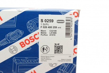 Фільтр повітряний bosch F 026 400 259