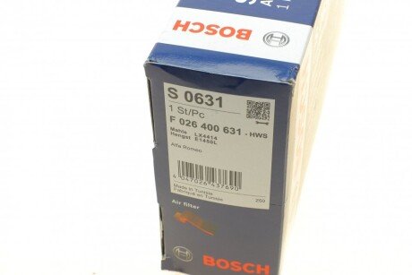 Фільтр повітряний bosch F026400631