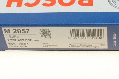 Фільтр салону bosch 1987432057