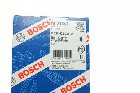 Фильтр топл. DAF (пр-во) bosch F026402031