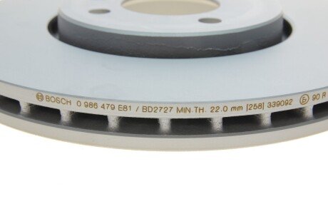 Вентильований гальмівний диск bosch 0986479E81