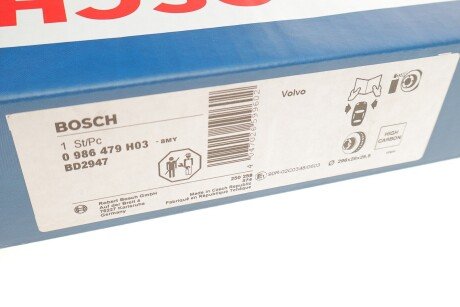 Вентилируемый тормозной диск bosch 0986479H03