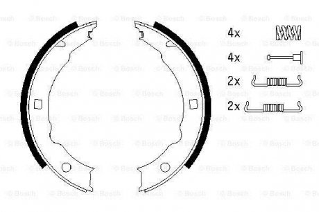 Колодки ручного (стоячого) тормоза bosch 0 986 487 579