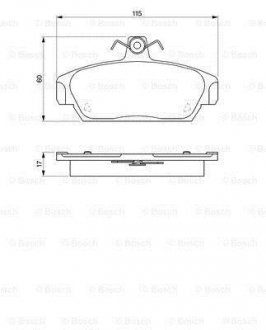 Тормозні (гальмівні) колодки bosch 0986424092