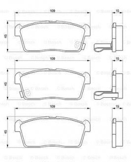 Передні тормозні (гальмівні) колодки bosch 0 986 424 695