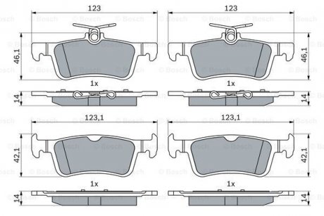 Тормозные колодки bosch 0986424866