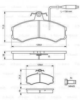 Передние тормозные колодки bosch 0 986 467 411