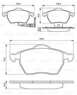 Передні тормозні (гальмівні) колодки bosch 0 986 494 018