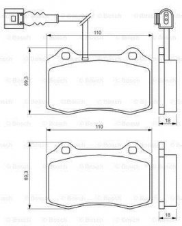 Тормозні (гальмівні) колодки bosch 0 986 494 367