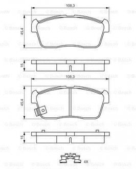 Тормозные колодки bosch 0 986 494 618