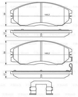 Тормозные колодки bosch 0 986 494 650