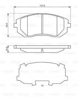 Тормозные колодки bosch 0 986 494 653