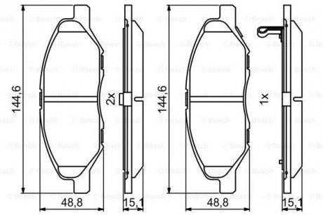 Тормозні (гальмівні) колодки bosch 0 986 494 867