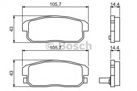 Тормозні (гальмівні) колодки bosch 0 986 494 223