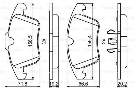 Тормозні (гальмівні) колодки bosch 0 986 494 246