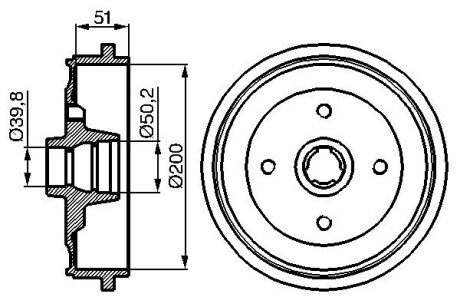 Гальмiвний барабан bosch 0 986 477 053 на Ауди 80 б3