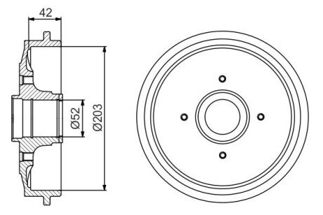 Гальмiвний барабан bosch 0 986 477 201 на Пежо 206