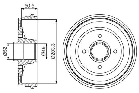 Гальмівний барабан bosch 0 986 477 205 на Рено Modus