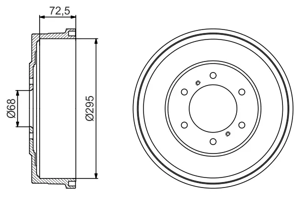 Гальмівний барабан Bosch 0986477215 (фото 1)