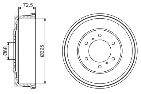Гальмівний барабан Bosch 0986477215