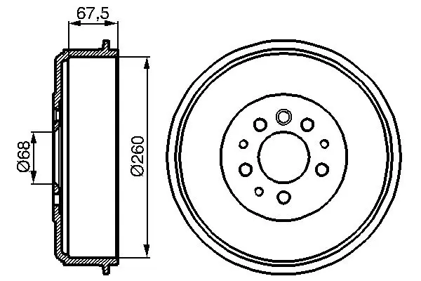 Гальмівний барабан VW T4 \'\'90-03 bosch 0986477046